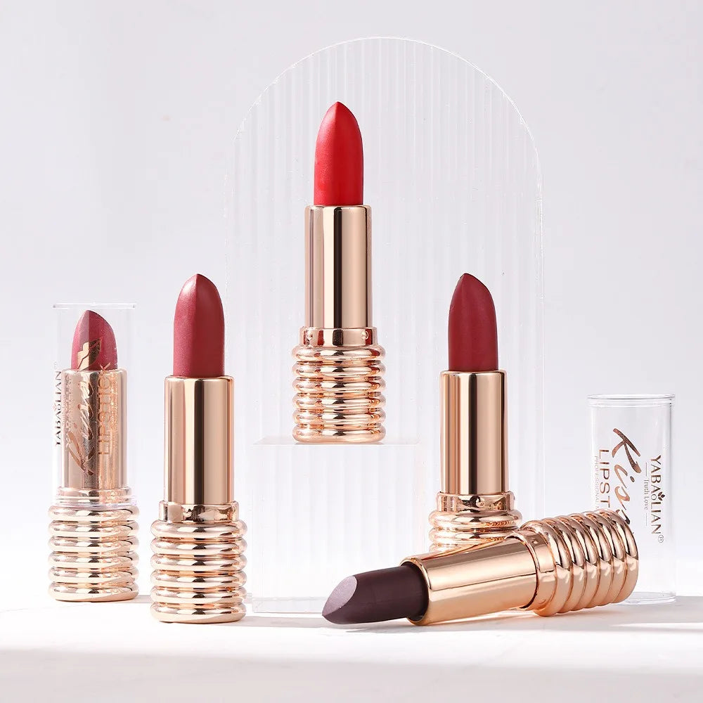 Threaded Long-lasting Matte Lipstick With Smudge-Proof Formula Velvet Lips Sauce Color Liner Pencil For Women's Makeup Cosmetic