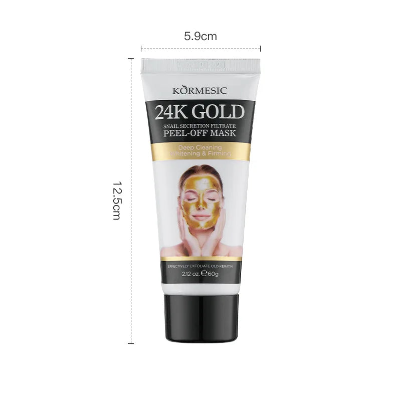 Kormesic 24K Gold Snail Peel-Off Facial Mask Moisturizing Nourishing Hydrating Face Masks Skin Care Products