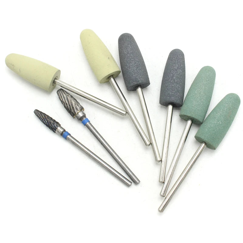 8Pcs/set HP Dental Resin Base Acrylic Polishing Burs Kit Drill Polisher Rotary Dentista Tool Dental Lab Instrument