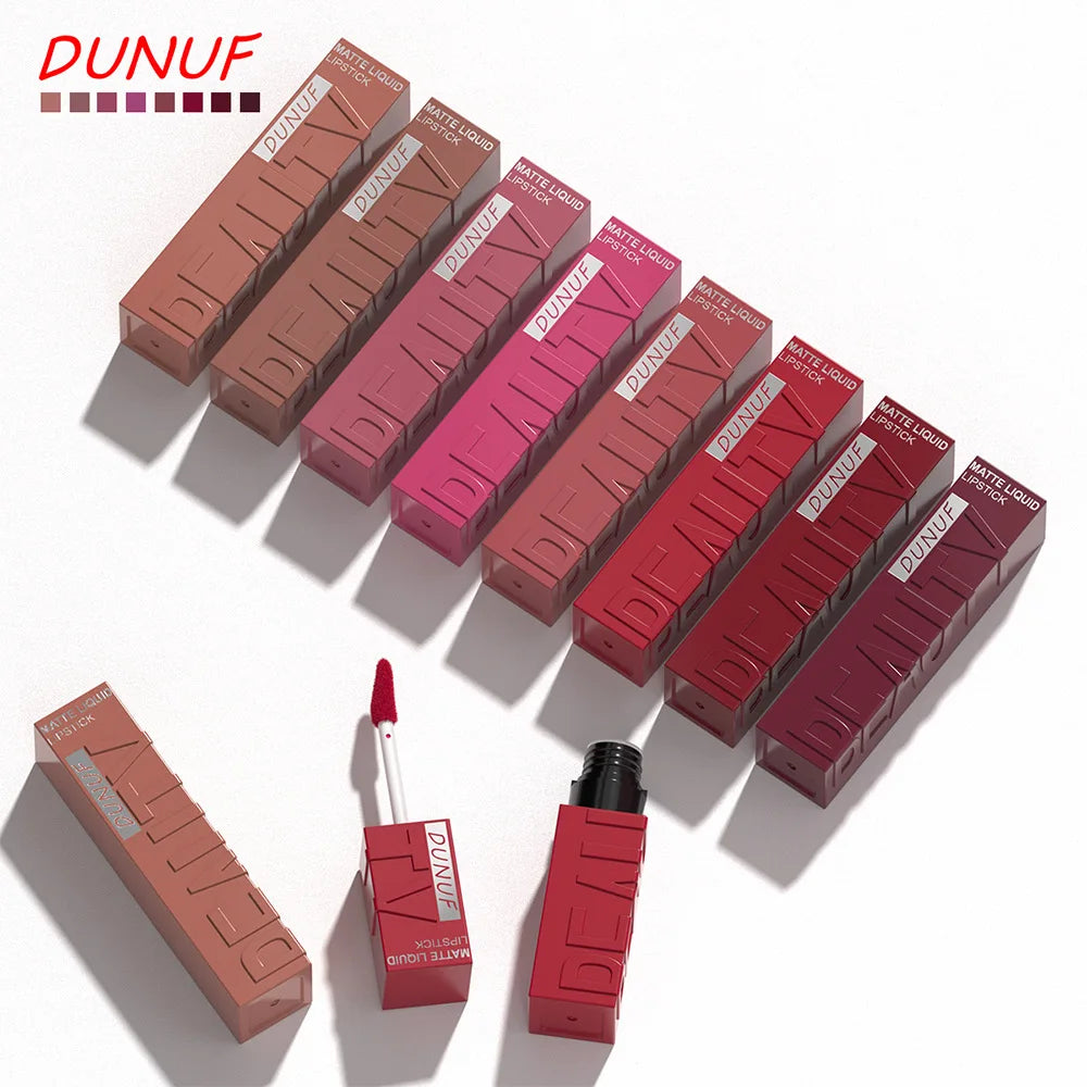 Velvet Matte Lipstick Set 8Pcs Waterproof Long Wearing Moisturizing Lip Glaze Non Transfer Smudge Proof Lip Color