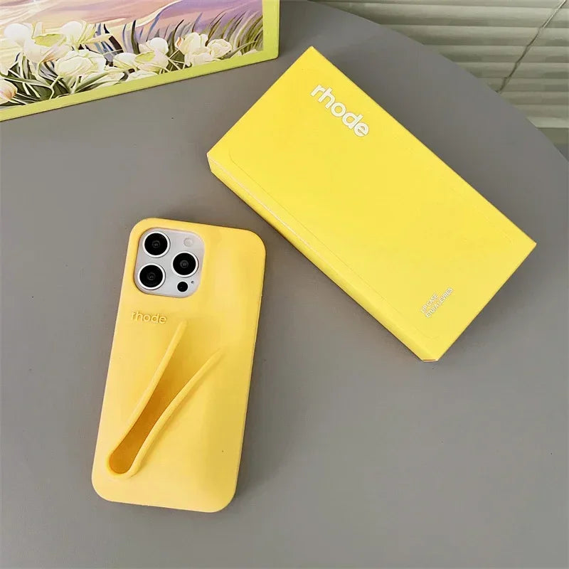 Hot Lemontini Phone Case for IPhone 11 12 13 14 15 16 17 Pro Max Plus 17 Air Lip Gloss Holder Silicone Matte Lipstick with Box