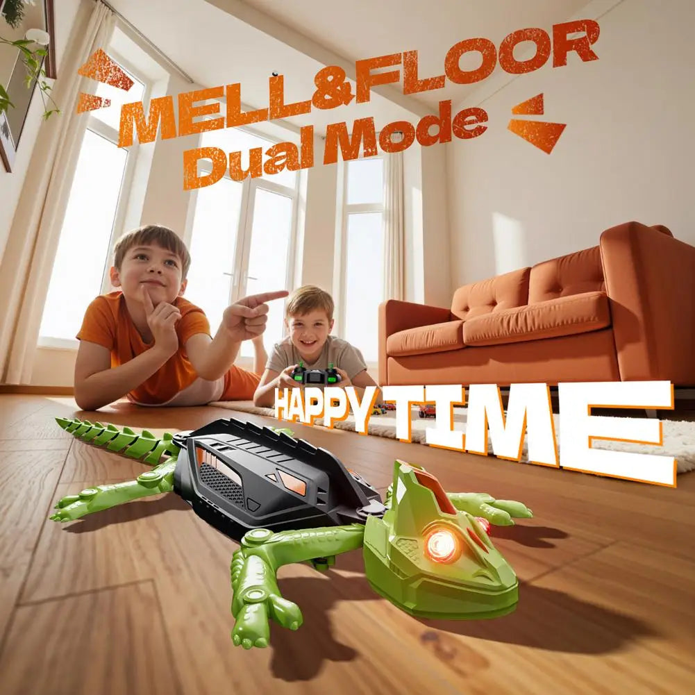 Remote Control Wall Climbing Gecko Robot Toy for Kids, Rechargeable, Halloween Novelty Gift, Anti-Fall Design, Easy to Operate