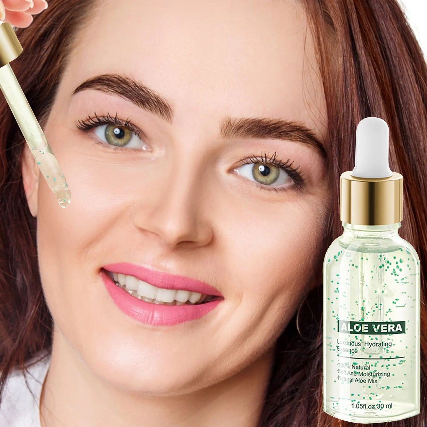 Organic Aloe Vera Gel 30ML Aloe Vera Luxurious Moisturizing Essence Aloe Vera Hydrating Serums Infuses Skin With Moisture And