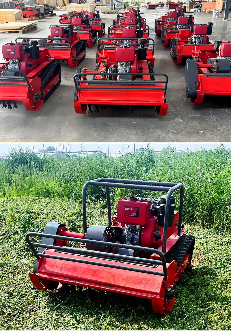 Customized Hot Sale Crawler Robot  Self-propelled Garden Remote Control Flail  Mower