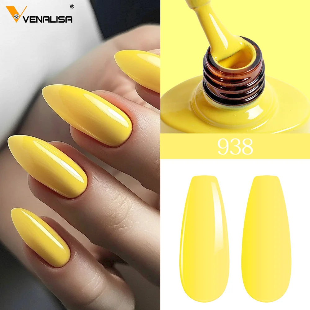 VENALISA Nail Gel Polish Semi Permanent Gellack Nail Art Salon TPO Free Glitter 7.5ml Soak off Organic UV LED Nail Gel Varnish