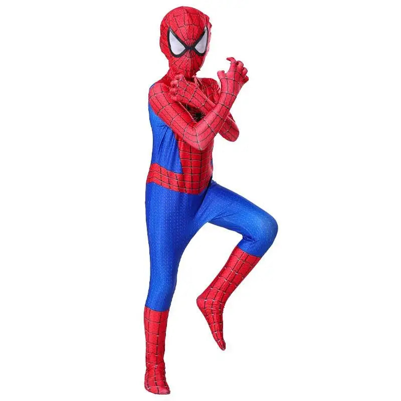 Superhero Spider Man Costume Jumpsuit Miles Spiderman Halloween Cosplay Costumes Bodysuit Head Cover Separation Party Set