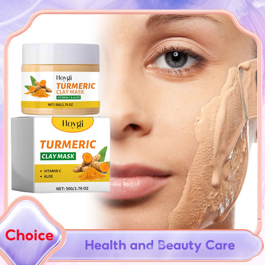 Turmeric Vitamin C Clay Mask Deep Cleansing Dull Skin Brighten Refining Pores Oil Control Dark Spot Remover Face Masks Skincare