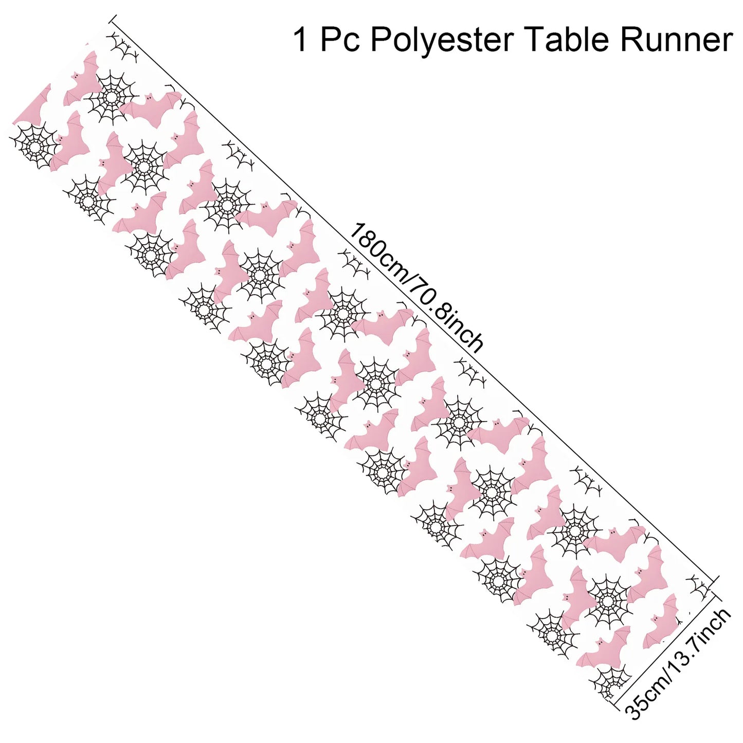 Halloween Pink Tablecloth with Cute Ghosts