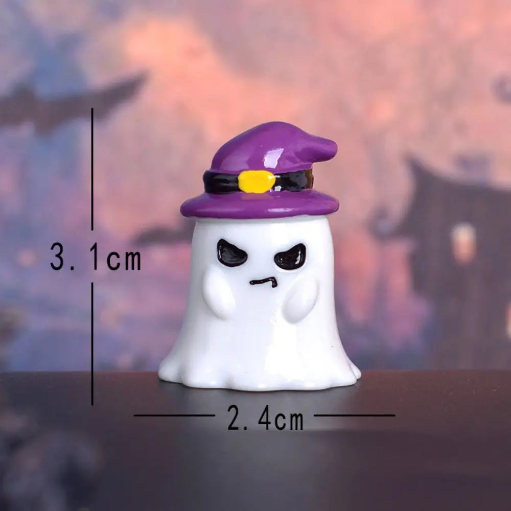 Cute Pumpkin Halloween Resin Craft Resin Decoration DIY Accessories Micro Landscape Figurines Mini Ornaments Ghost Decoration