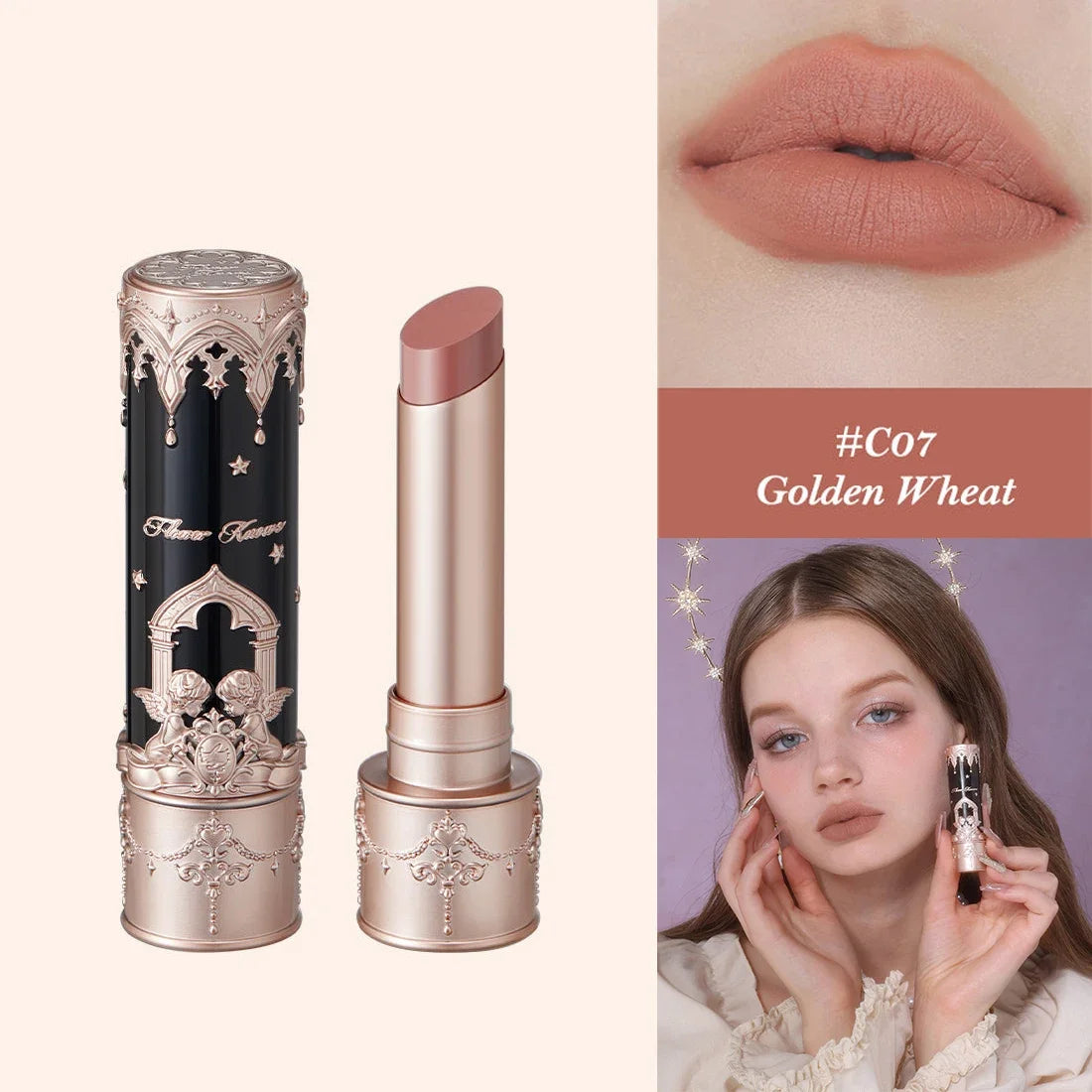 Flower Knows Little Angel Velvet Matte Lipstick Waterproof Long Lasting Soft Moisturizing Lip Gloss K Beauty Clean Girl Makeup