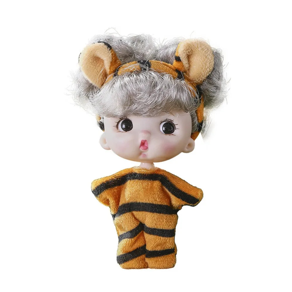 Cute Smile Baby Series Rebirth Doll Cute 8 Inch Mini Doll Animal Pattern Clothes Children's Toy Toy Figurine Birthday Gift