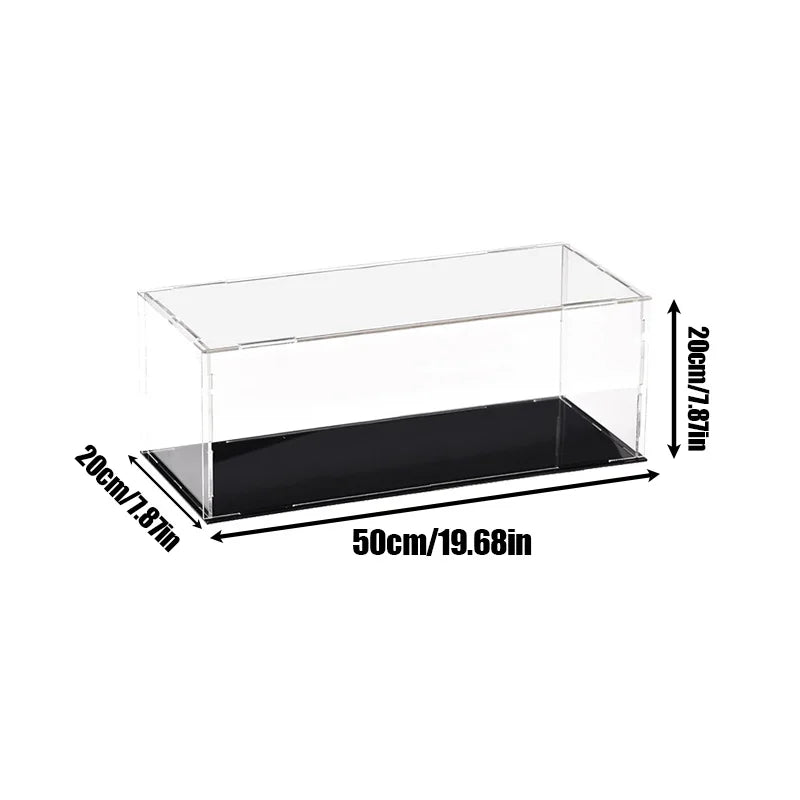 18 Sizes Clear Acrylic Display Case Dustproof Toy Cars Trucks Vans Model Box Collection Storage Home Countertop Show Boxes