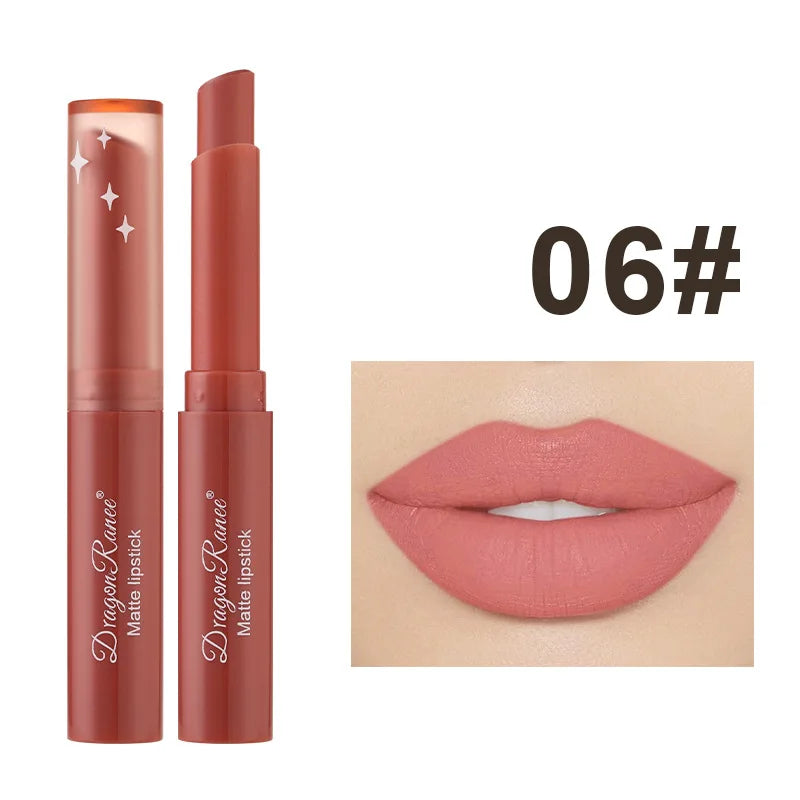 Nude Matte Lipstick Waterproof Nude Pink Lip Sticks Not Fading Sexy Red Velvet Lipsticks for Women Make Up Lasting Lip Cosmetics