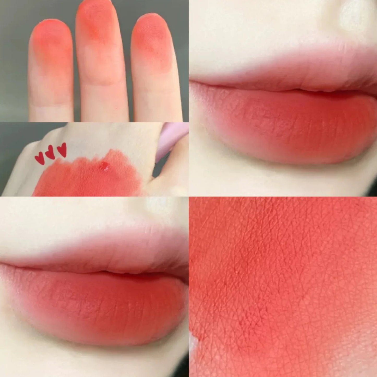 1PC/3PC Lovely Cat Collage Lipgloss Long Lasting Matte Lipstick Lip Makeup Tint Nude Red Lipgloss Waterproof Lipstick Cosmetics