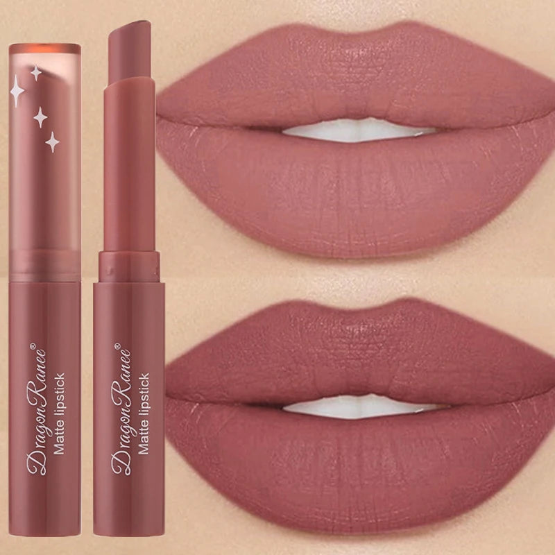 Nude Matte Lipstick Waterproof Nude Pink Lip Sticks Not Fading Sexy Red Velvet Lipsticks for Women Make Up Lasting Lip Cosmetics
