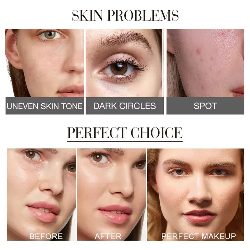 Matte Foundation Cream Stick Multi-Use Eraser Makeup Full Coverage Waterproof Lasting Oil-control Cover Acne Base With brush