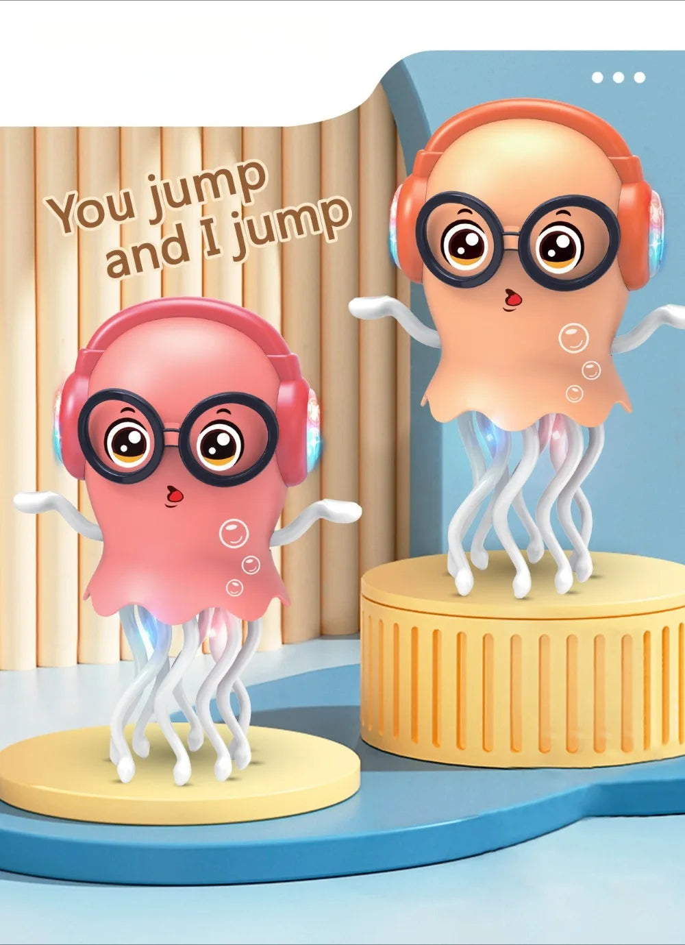 Electric Dancing Octopus Jellyfish Toy Eight-Arm Automatic Obstacle Avoidance Toy for Children's Intelligence Development