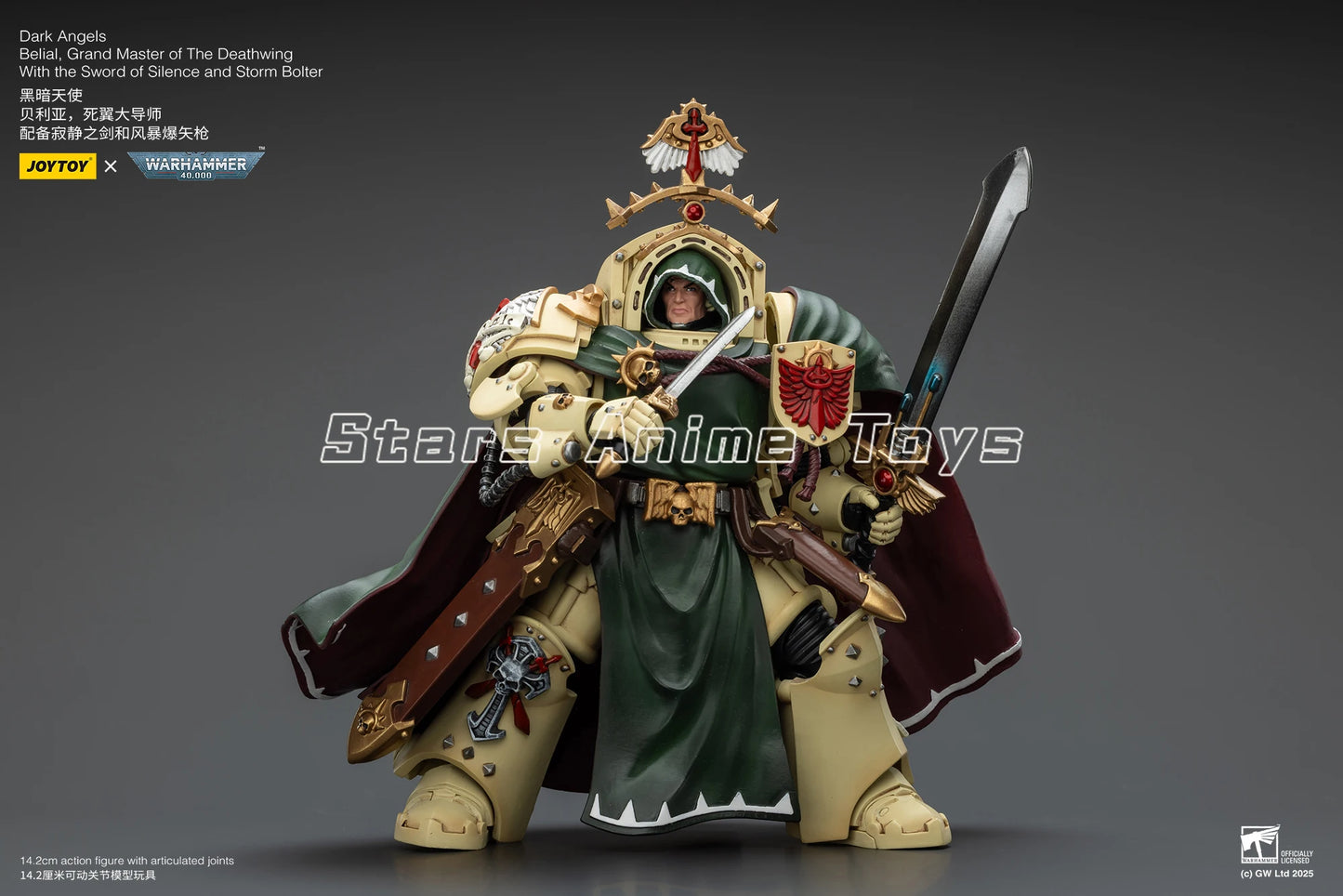 Warhammer 40000 Dark Angels Belial Grand Master of The Deathwing with The Sword of Silence and Storm Bolter