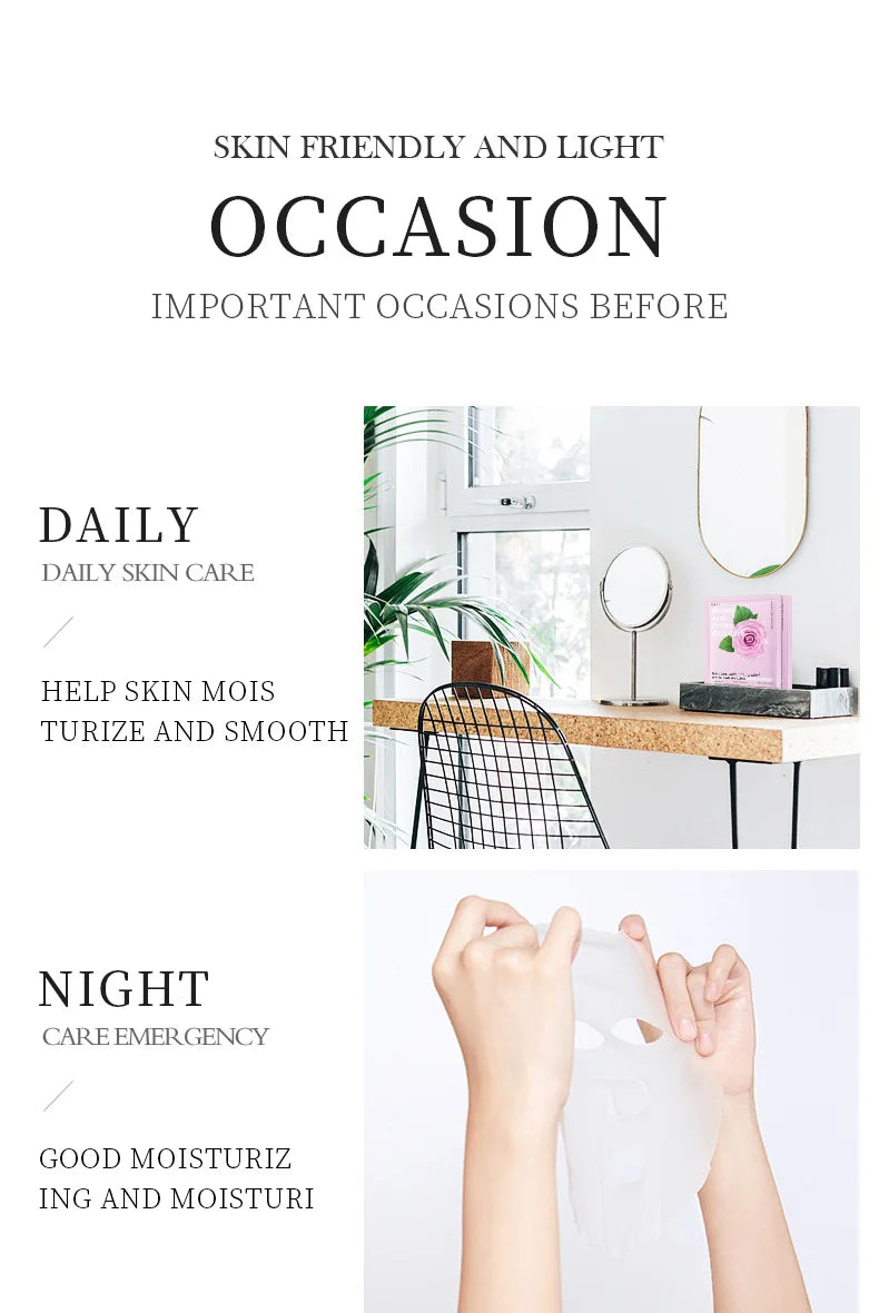 8pcs Natural Plant Face Mask Beauty Skincare Facial Masks Moisturizing Firming Hydrating Facial Mask Face Care Korean Cosmetics