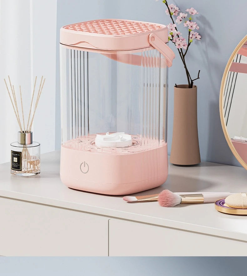 2025 New USB Electric Makeup Brush Cleaner Rechargeable Makeup Brushes Cleaning Tool Automatic Makeup Brush Cleaning Stand Devic