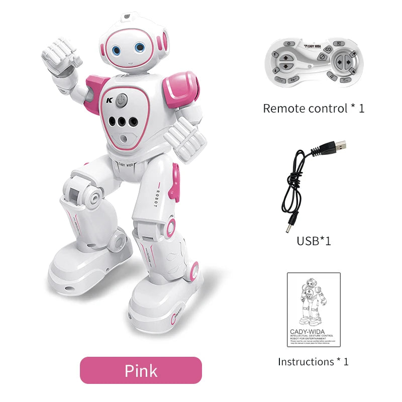 Robot Rc Emo Samrt Intelligent 2.4G Infrared Sensor Wireless Dance Music Robo Remote Control Programming Robot Toys for Girls