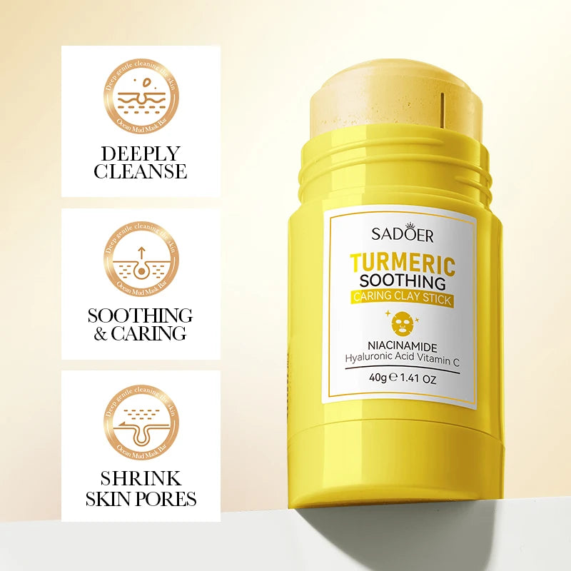 SADOER Green Tea Rose Face Masks Stick Clay Mask Shrink Pores Deep Blackhead Remover Facial Cleansing Moisturizing Facial Masks