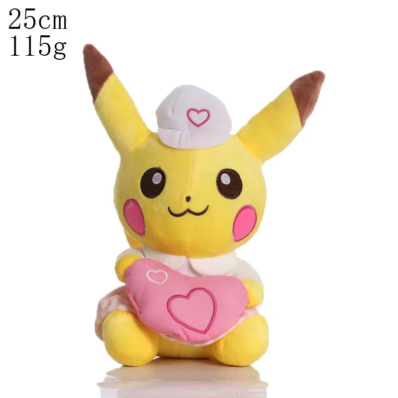 20cm Pikachu Pokemon Plush Doll Charmander Bulbasaur Squirtle Psyduck Eevee Plush Soft Stuffed Animals Peluche Plushie Toy Gifts