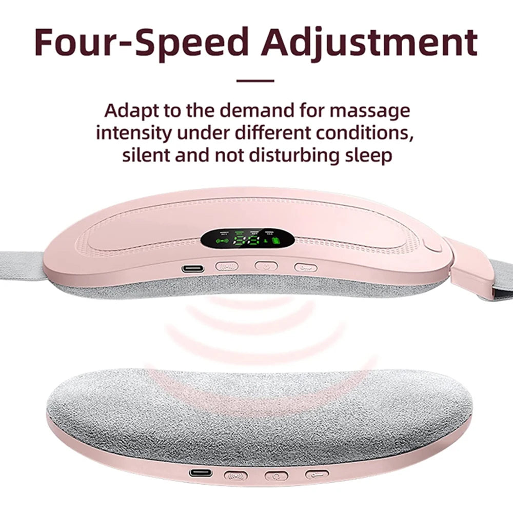 NEW Electric Period Cramp Massager Vibrating Pad Belt for Menstrual Colic Relief Pain Waist Abdominal Palace Belt