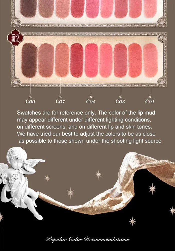 Flower Knows Little Angel Velvet Matte Lipstick Waterproof Long Lasting Soft Moisturizing Lip Gloss K Beauty Clean Girl Makeup