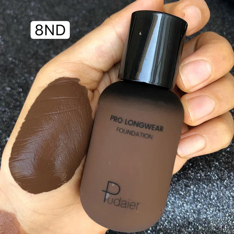 40ML Face Liquid Foundation Full Concealer Makeup Waterproof Base Brighten Whitening Cover Dark Circle Matte Foundation Cosmetic