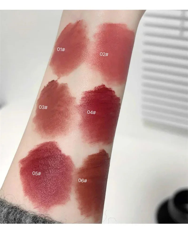 Dream Love Heart Lipstick Velvet Matte Lip Mud Clay Lip Gloss Liquid Lip Tint Cream Pigment Long Lasting Silky Lips Cosmetics