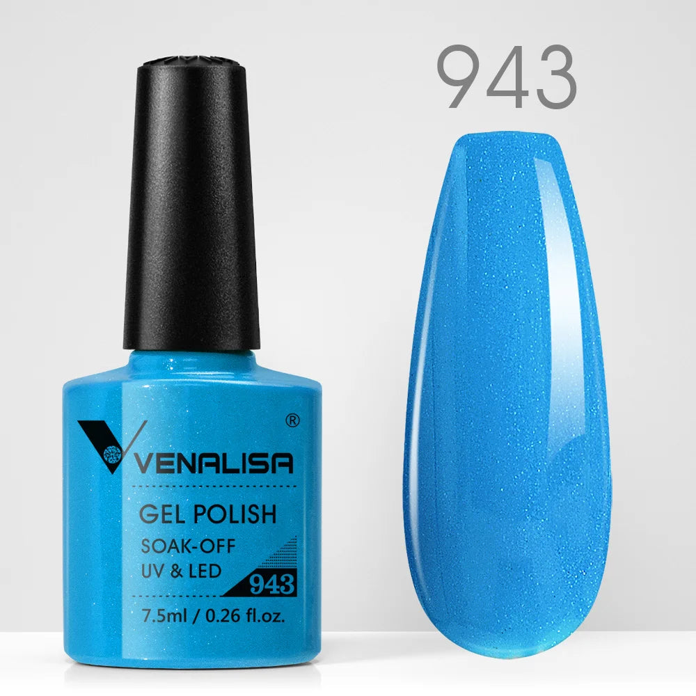 VENALISA Nail Gel Polish Semi Permanent Gellack Nail Art Salon TPO Free Glitter 7.5ml Soak off Organic UV LED Nail Gel Varnish
