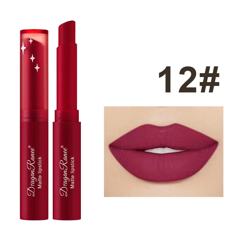 Nude Matte Lipstick Waterproof Nude Pink Lip Sticks Not Fading Sexy Red Velvet Lipsticks for Women Make Up Lasting Lip Cosmetics