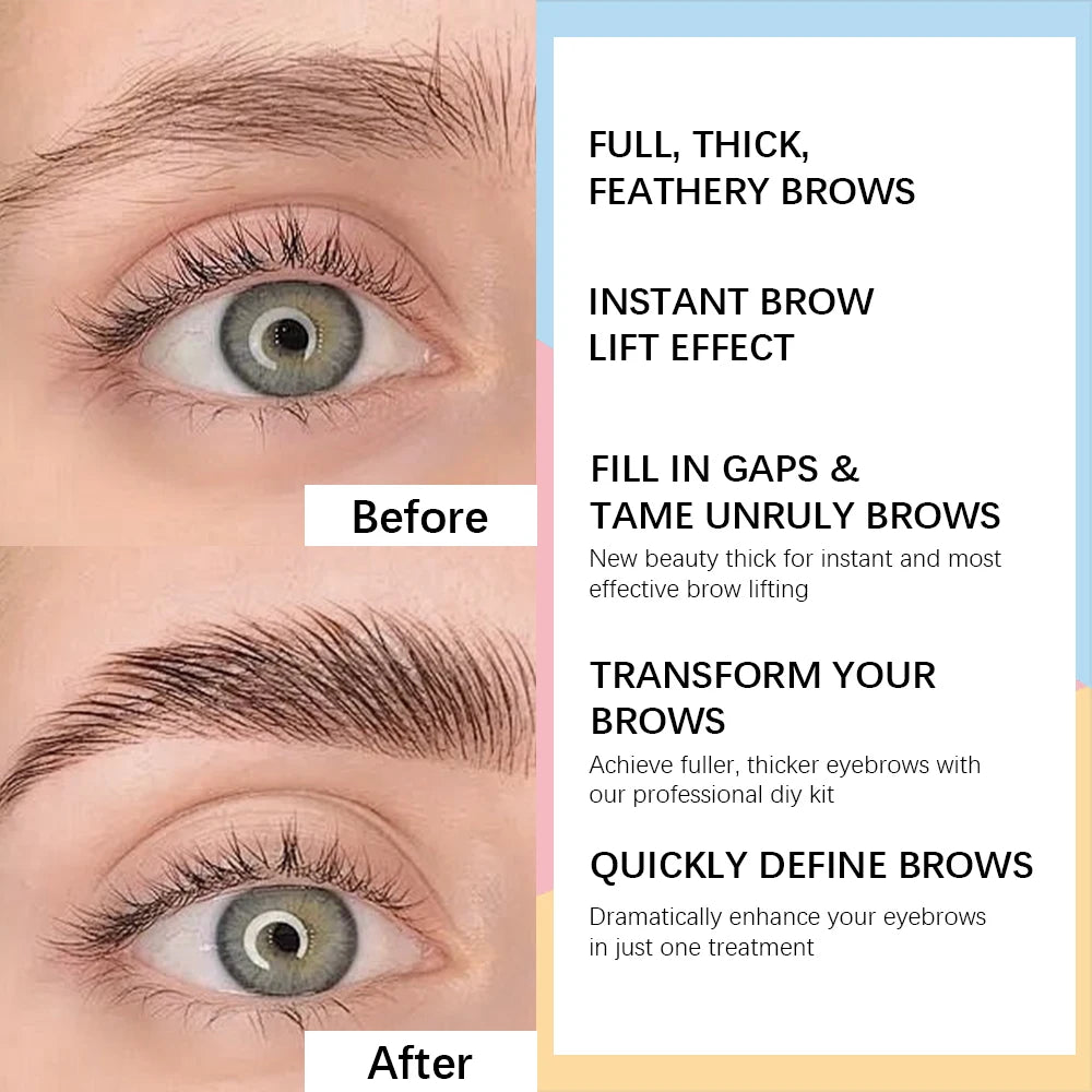 Brow Lamination Kit At Home DIY Eyebrow Lamination Kit Professional Eye Brow Perm Kit Instant DIY Eyebrow Lift Kit for Fuller