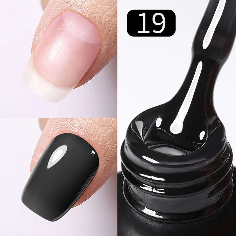 BORN PRETTY 15ml Milky Pink Rubber Base Gel Nail Polish Glitter Semi-Permanent Varnish Soak Off Self Leveling UV LED Polish