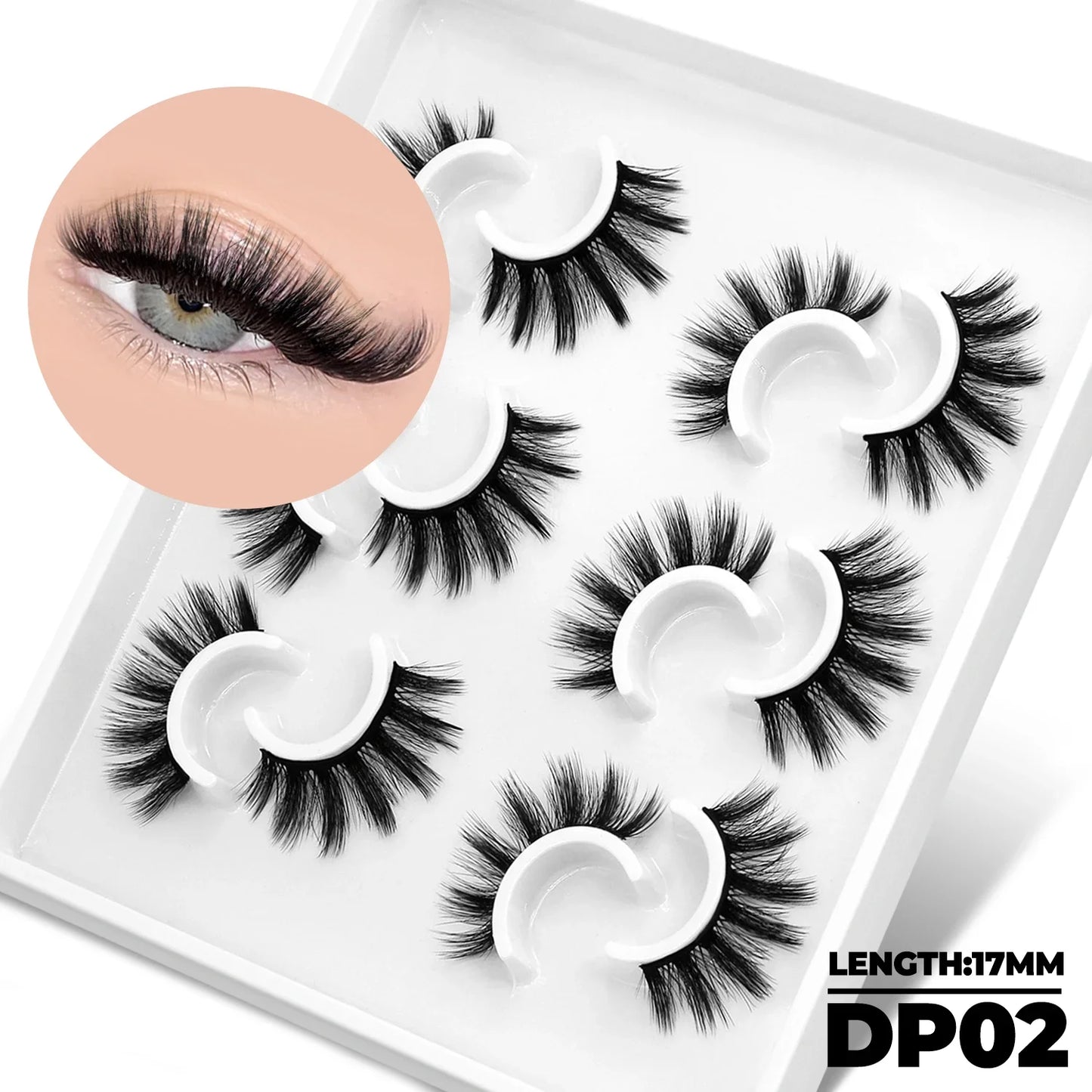 Veltrinay Fake Lashes 3D Mink Lashes Soft False Eyelashes Natural Thick Faux Mink Eyelashes Extention Makeup