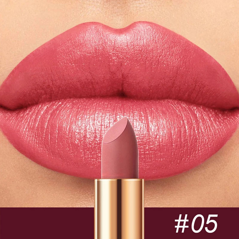 8-Colors Matte Lipstick Sexy Red Waterproof Lip Stick Long Lasting Smudge-free Classic Highly Pigmented Velvet Lip Tint Makeup