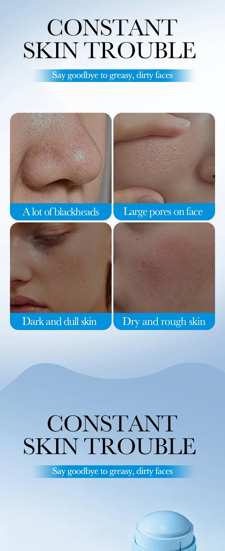 SADOER Green Tea Rose Face Masks Stick Clay Mask Shrink Pores Deep Blackhead Remover Facial Cleansing Moisturizing Facial Masks