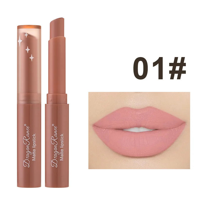 Nude Matte Lipstick Waterproof Nude Pink Lip Sticks Not Fading Sexy Red Velvet Lipsticks for Women Make Up Lasting Lip Cosmetics