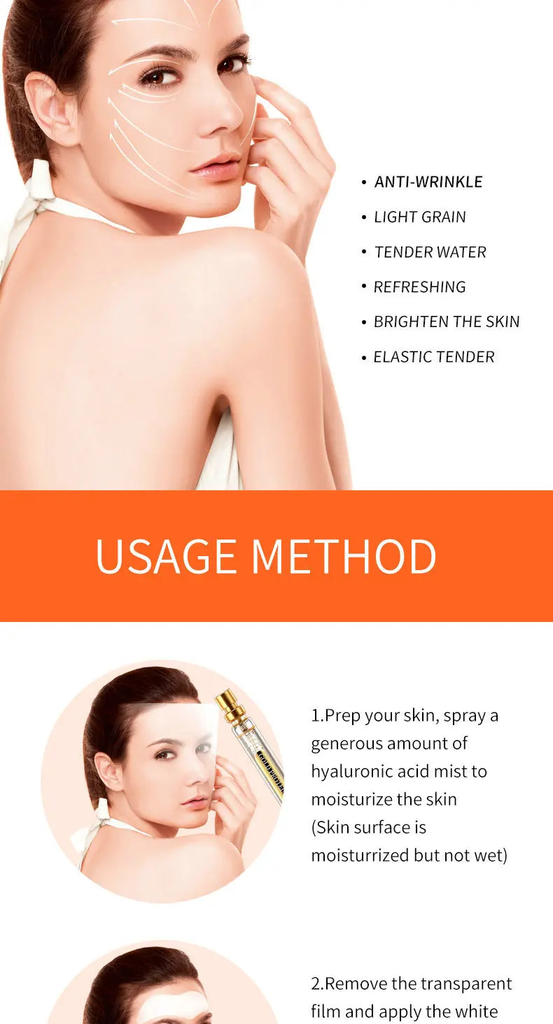 3/4pcs Soluble Collagen Film Paper Full Facial Mask Cloth Anti-Aging Soluble Water Face Filler Collagen Fiming Lifting Face Care