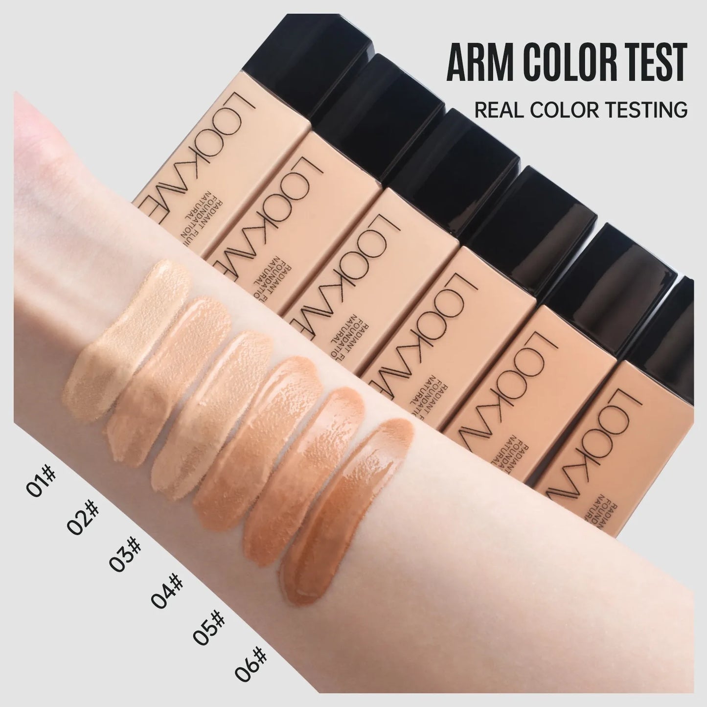 Full Cover Matte Foundation Lasting Moisturizing Brighten Concealer Liquid Foundation Waterproof CC Cream Base Makeup Cosmetics