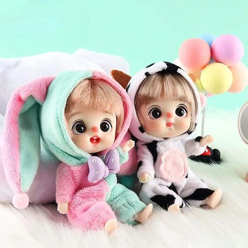 12cm Cute Mini Doll Animal Sleepwear Series