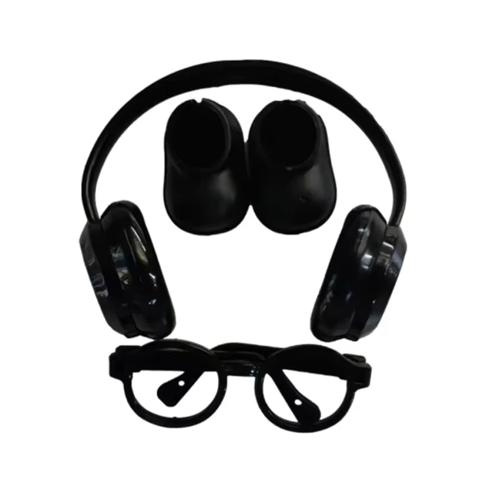 DIY Plush Doll Accessories For Labubu V1 V2 V3 Shoes Without Lenses Glasses Stylish Plastic Headphone Set Birthday Gift No Dolls