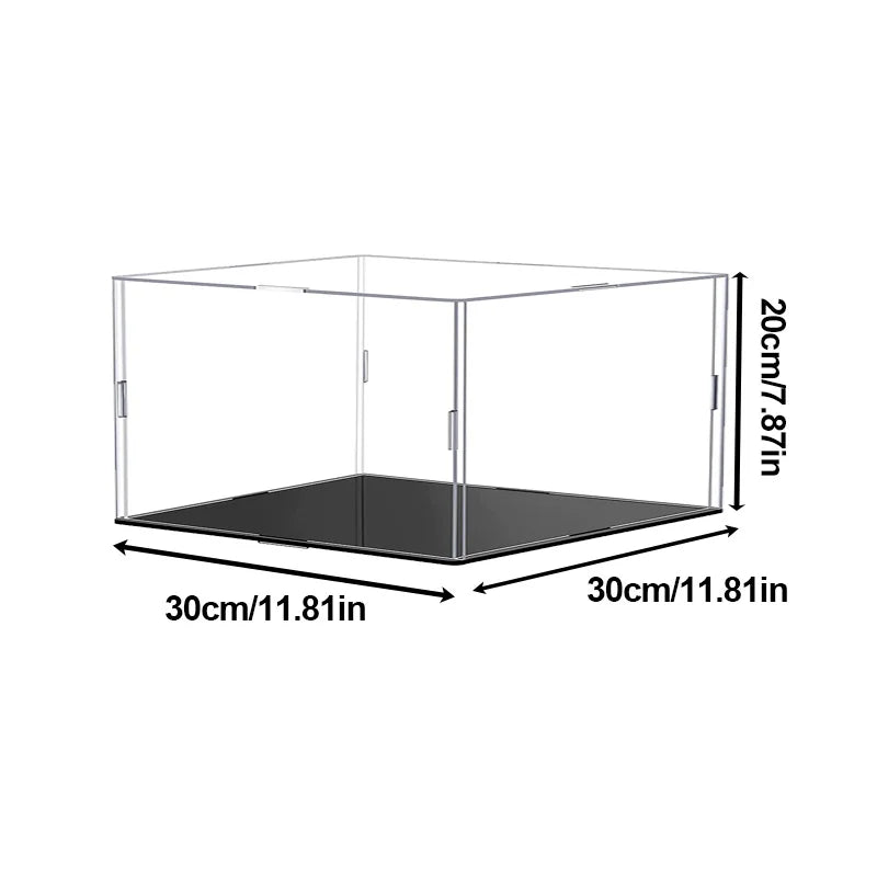 Clear Acrylic Display Case Dustproof Toy Car Trucks Vans Model Box Collection Storage Countertop Show Box