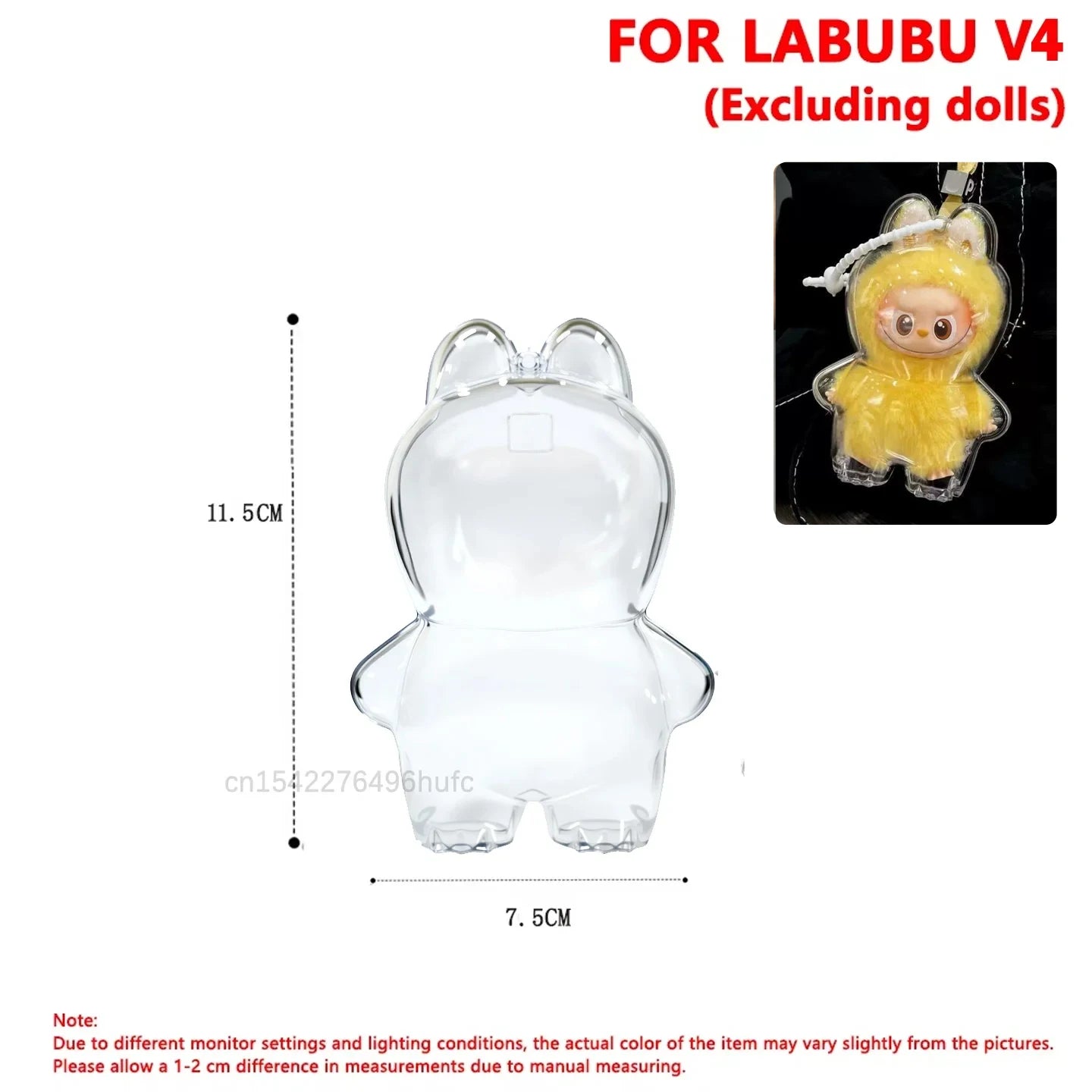 For Labubu Transparent Protective Cover For Labubu V1/V2/V3 Portable Storage Case Dust Display Bag Organizer Doll Accessories