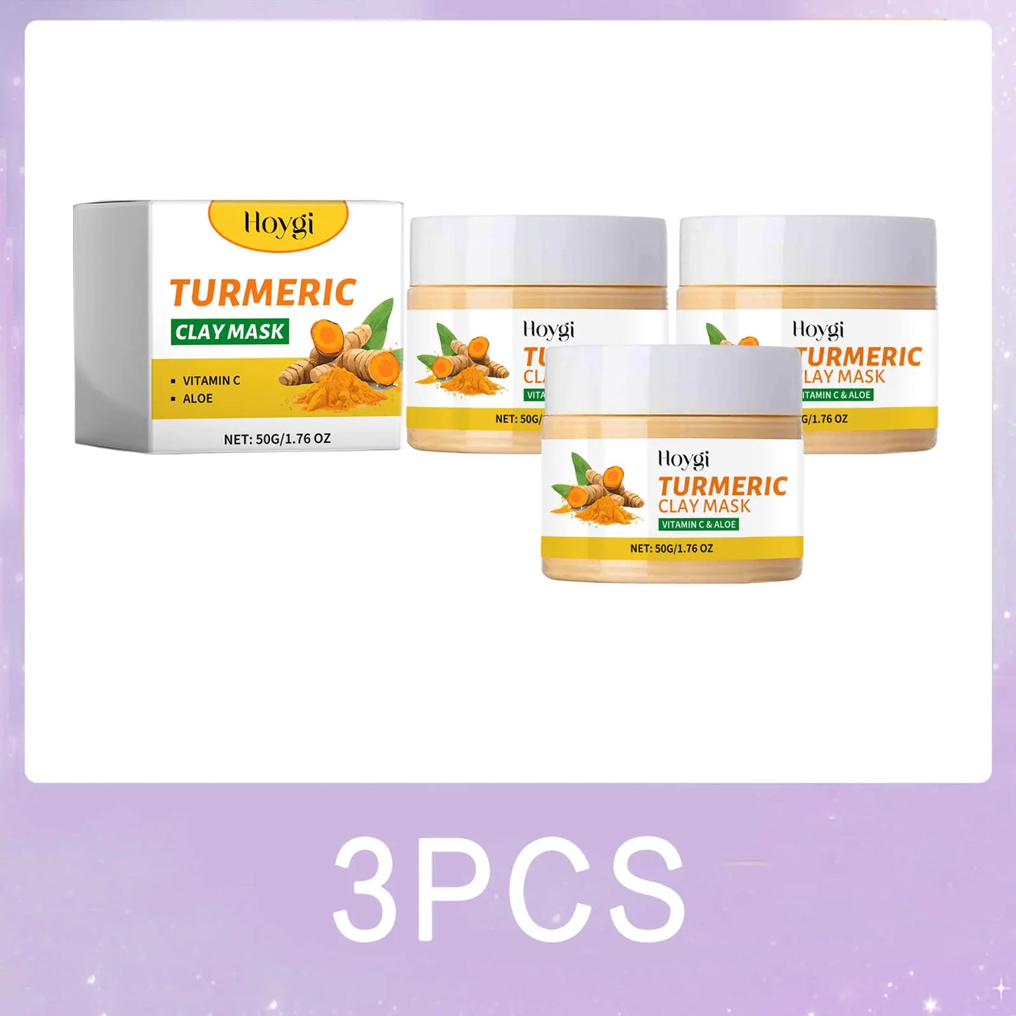 Turmeric Vitamin C Clay Mask Deep Cleansing Dull Skin Brighten Refining Pores Oil Control Dark Spot Remover Face Masks Skincare