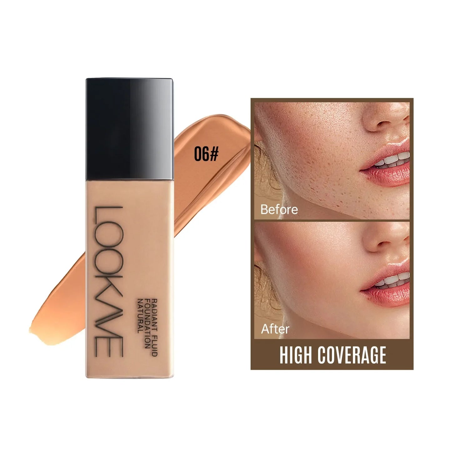 Breathable Matte Foundation Natural Nude Wheat Long Lasting Moisturizing Sweat-proof Liquid Concealer BB Cream for Women Makeup