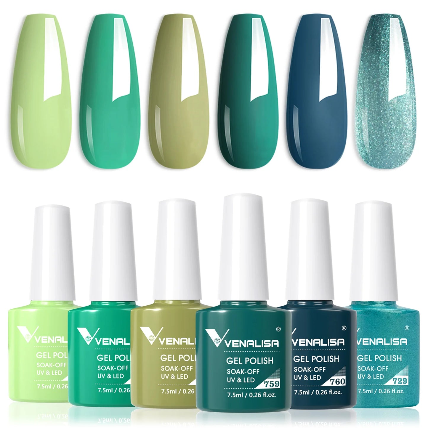 Venalisa Nail Gel Polish Fall Nails HEMA/TPO FREE Winter Christmas Color Kit Soak off UV LED Semi Permanent Nail Gel 6pcs Kit