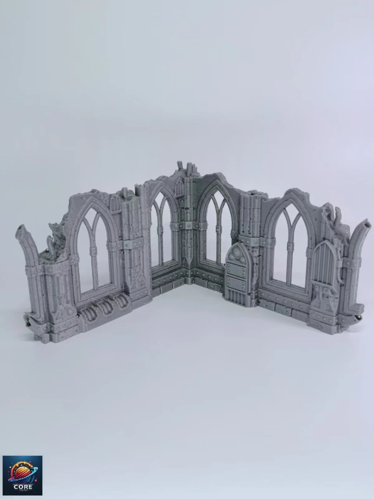 Gothic Sci-Fi Wargame 3D Printed Ruined Building Model Hammer 40K Magic Realms Vintage Fsy Architectural Structure