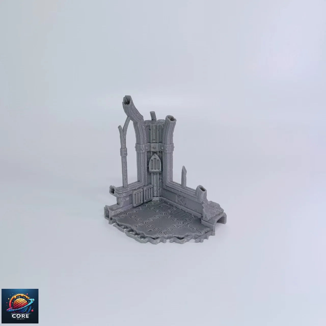 Gothic Sci-Fi Wargame 3D Printed Ruined Building Model Hammer 40K Magic Realms Vintage Fsy Architectural Structure